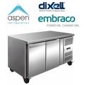 Aspen 2 door S Steel Under Bench Bar Counter Fridge 1360mm