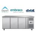 Aspen 3 door S Steel Under Bench Bar Counter Fridge 1800mm