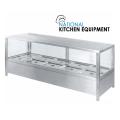 NKE 5 Bay Square Glass Hot Food Warmer S Steel Bain Marie