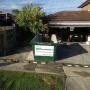 Skip bin in driveway