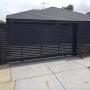 Automated Timber Sliding Gate - Haven Fencing