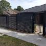 Automated Timber Sliding Gate and Fence - Haven Fencing