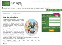 Ezy Math Tutoring Adelaide's website