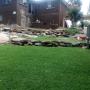 New Rock Retaining Walls and Lawn