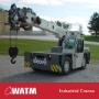 Compact industrial cranes are used for plant maintenance and material handling jobs. Simple to operate, these units feature carry decks and multi-mode steering allowing operation in tight quarters. These machines offer compact dimensions, good maneuverability, and excellent pick and carry capacities.