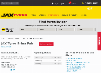 JAX Tyres Erina Fair's website