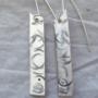 Hand stamped sterling silver earrings