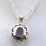 Sterling silver chalcedony set pendant, back view
