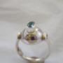 Sterling silver ring set with Brazil tourmaline