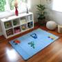 Making Tracks Kids Rug, Blue
