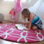Round & Round Kids Rug, Dark Pink