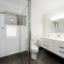 Vanity in bathroom