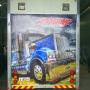 Sprint car trailer rear door print