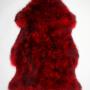 Black tip on red long wool sheepskin from OZwool
