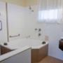 Luxurious bathroom with upscale bath amenities