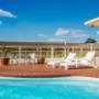 Outdoor pool with sundeck