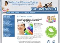 Pro Cleaners Sydney's website