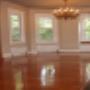 Hard wood floor shining