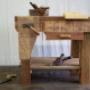 Child's work bench from recycled timber