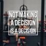 Not making a decision IS a decision...

Ever said something like this?

"I'm going to get started. Just going to wait until things quite down at work"

"I might just wait until kids sport season wraps up to get my training started"

"I'll just start the new diet Monday. You only live once right?"

Thing is, there will likely NEVER be the perfect moment for change. There will ALWAYS be another thing to navigate.

Small steps get you started! Progress over perfection and remember, choosing to do nothing is a decision in itself.