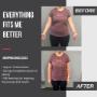 All your clothes fit better.
How good does that feel? 
Or maybe you've dropped a size or two and buying smaller sizes. you're wearing things you've had hiding in your wardrobe, or buying an entirely new wardrobe cause you're once again confident in your own skin and feeling great.

It's possible! look at the change. How different does this gym shirt fit.

You can make changes like this too and if you don't know where to start, what to do in the gym, how to use any machines, or how to adjust your diet to get your health and fitness results, it's all ok. Our personal trainers are here to help you!