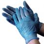 Blue Vinyl Gloves Low Powdered