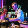 Chef preparing substantial canapés live for guests