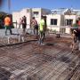 Pouring second storey floor for unit block