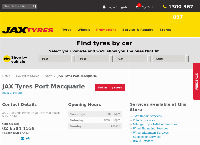 JAX Tyres Port Macquarie's website