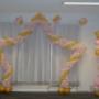Uploaded by visitor on 13/5/2016 - Pearl Pink & Pearl White balloon Star Arch