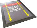 Social Distancing Rubber Floor Mat