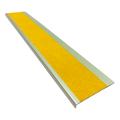 Aluminium w Yellow Super Anti Slip Insert 75MMx10MM Stair Nosing - Per Metre