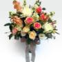 Uploaded by visitor on 23/12/2016 - vintage love Stunning vase arrangement of romantic seasonal blooms in shades of white, dusty pinks and cream with complimenting foliage.