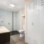 Vanity in bathroom