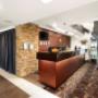 Spacious lobby with sitting area