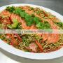 Teriyaki salmon on soba noodles