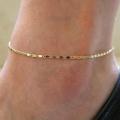 1017BA Women Simple Gold Silver Chain Anklet Ankle Bracelet Barefoot Sandal Beach Foot Jewellery