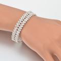 1005BW Luxury Crystal Bracelets For Women Silver Bracelets
