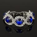 1001BW Luxury Fashion Bracelets & Bangles silver and Gold Plated Rhinestone