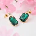 1007ES Multicolour crystal gem Austrian oval shape ladies sexy super large stud earring