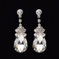 1011ED Multicolor Shiny Rhinestone Water Drop Earrings for Women