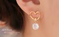 1003ES Luxury Crystal Zircon Stud Heart Earrings