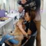 Bill Tsiknaris During Hair Straightening