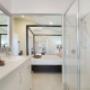 Apartment Bath and Bedroom Area