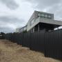 Colorbond fencing on a sloping block