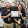 Security Officer Kim Finlayson was awarded a Certificate of CXC