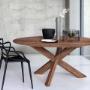 Ethnicarft Walnut Circle Dining Table