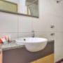 Vanity in bathroom
