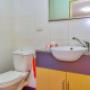 Vanity in bathroom