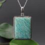 Amazonite Rectangle Cabochon Pendant